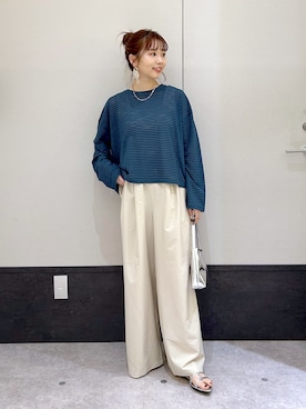 「レプシィム(LEPSIM)」｜「アイテム（Tシャツ/カットソー）」を使った、ogiさん（レディース・157cm）の春コーディネート