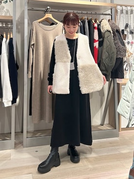 「アイテム（ベスト）」を使った、ogiさん（レディース・157cm・30代）の秋コーディネート