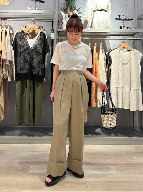 裏面確認用 LEPSIM パンツ リネンブレンドスラックスパンツ 324950