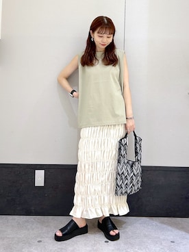 「レプシィム(LEPSIM)」｜「アイテム（Tシャツ/カットソー）」を使った、ogiさん（レディース・157cm）の春コーディネート