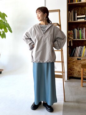 「アノラックパーカー」｜「アイテム（その他アウター）」を使った、ogiさん（レディース・157cm）の冬コーディネート
