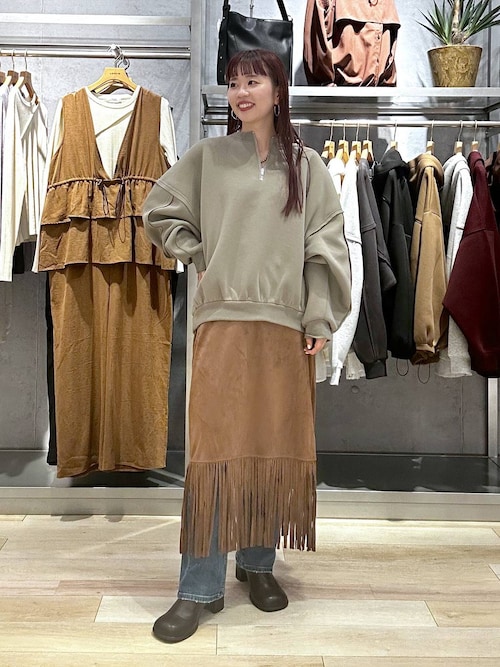 レプシィム パフエアZIPBIGフーディー ブラウン LEPSIM パフエア