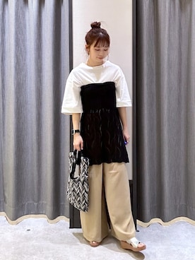 「レプシィム(LEPSIM)」｜「アイテム（Tシャツ/カットソー）」を使った、ogiさん（レディース・157cm）の春コーディネート