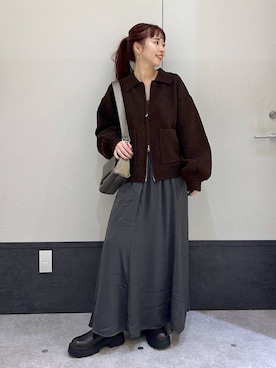 「アイテム（ブルゾン）」を使った、ogiさん（レディース・157cm・30代）の秋コーディネート