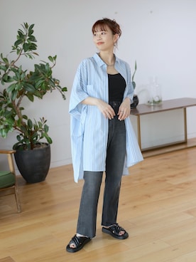 「レプシィム(LEPSIM)」｜「アイテム（ワンピース/ドレス）」を使った、ogiさん（レディース・157cm）の春コーディネート