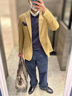 「アイテム（ビジネスバッグ）」を使った、Hayakeeeenさん（メンズ・163cm）の秋コーディネート