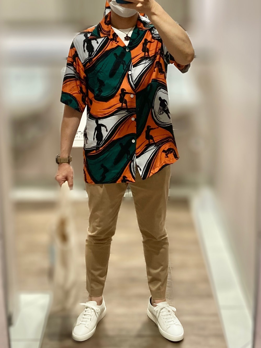 「夏コーデ、アロハシャツ、konabay hawaii、entre amis、Santoni」｜「KONABAY HAWAIIのアイテム（シャツ/ブラウス、その他）」を使った、Hayakeeeenさん（メンズ・163cm）の夏コーディネートの1枚目の写真