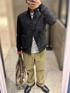 「アイテム（ビジネスバッグ）」を使った、Hayakeeeenさん（メンズ・163cm）の秋コーディネート