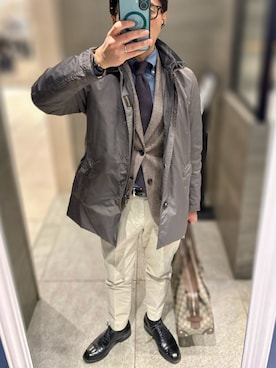 「アイテム（ビジネスバッグ）」を使った、Hayakeeeenさん（メンズ・163cm）の秋コーディネート