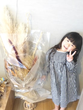 「アイテム（ワンピース/ドレス）」を使った、ふみのさん（キッズ・110cm）の夏コーディネート