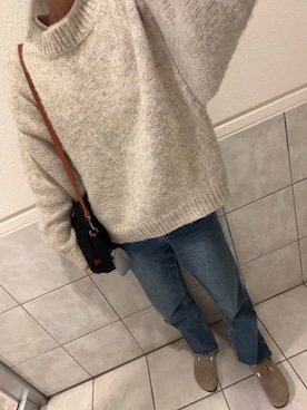 「DISCOAT（ディスコート）のアイテム（パンツ）」を使った、さるちゃわさん（レディース・160cm）の春コーディネート