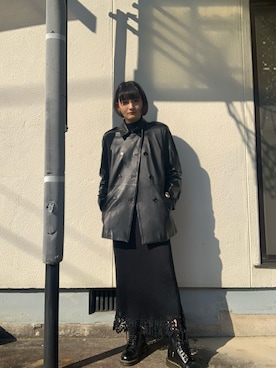 「JILL STUART（ジルスチュアート）のアイテム（ライダースジャケット）」を使った、mikotoさん（レディース・160cm）の秋コーディネート
