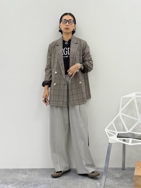 「アイテム（テーラードジャケット）」を使った、eriさん（レディース・167cm・30代）の秋コーディネート