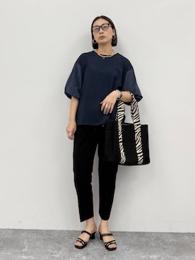 「Elura（エルーラ）のアイテム」を使った、eriさん（レディース・167cm）の春コーディネート