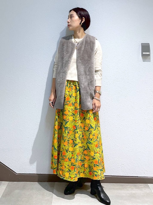 セール】＜タムロアヤノさんコラボ＞ボタニカルプリントスカート