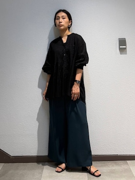 「Elura（エルーラ）のアイテム（サンダル）」を使った、eriさん（レディース・167cm）の夏コーディネート