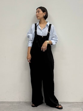 「アイテム（サロペット/オーバーオール）」を使った、eriさん（レディース・167cm・30代）の秋コーディネート