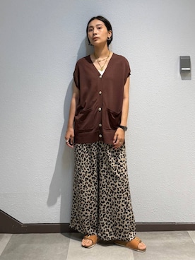 「Elura（エルーラ）の前後2WAYニットタンク/140940（タンクトップ）」を使った、eriさん（レディース・167cm・30代）の夏コーディネート