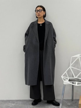 「アイテム（チェスターコート）」を使った、eriさん（レディース・167cm・30代）の秋コーディネート