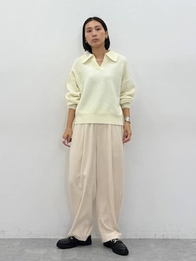 「Elura（エルーラ）のアイテム」を使った、eriさん（レディース・167cm）の冬コーディネート