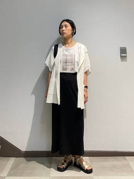 「Elura（エルーラ）のアイテム（スカート）」を使った、eriさん（レディース・167cm）の春コーディネート