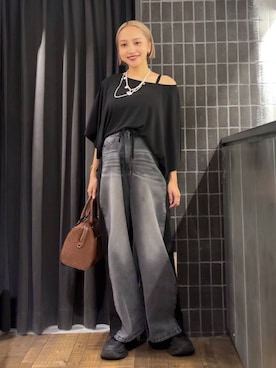 「アイテム（ボストンバッグ）」を使った、kakoさん（レディース・154cm・20代）の夏コーディネート