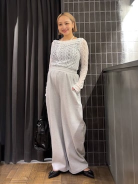 「アイテム（スウェットパンツ）」を使った、kakoさん（レディース・154cm・20代）の夏コーディネート