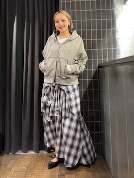「アイテム（パーカー）」を使った、kakoさん（レディース・154cm・20代）の夏コーディネート