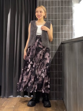 「アイテム（ベスト）」を使った、kakoさん（レディース・154cm・20代）の夏コーディネート