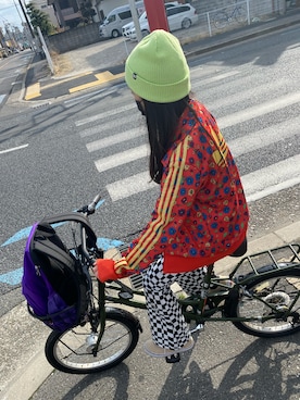 「DC（ディーシー）のアイテム（帽子）」を使った、keyさん（キッズ・130cm）の春コーディネート