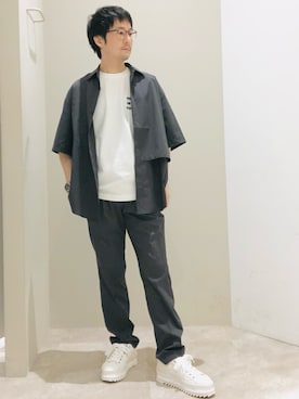 「アイテム（シャツ/ブラウス）」を使った、片山さん（メンズ・165cm・40代）の夏コーディネート