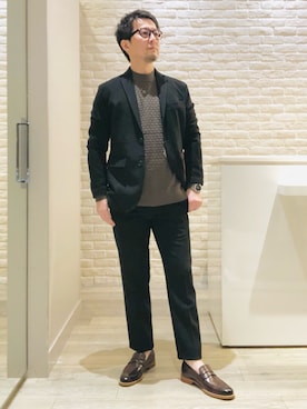 「アイテム（テーラードジャケット）」を使った、片山さん（メンズ・165cm・40代）の秋コーディネート