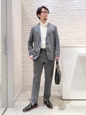 「ABAHOUSE GRAY（アバハウスグレイ）のアイテム」を使った、片山さん（メンズ・165cm）の春コーディネート