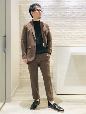 「アイテム（テーラードジャケット）」を使った、片山さん（メンズ・165cm・40代）の秋コーディネート