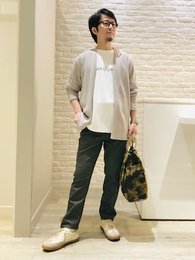 「アイテム（カーディガン/ボレロ）」を使った、片山さん（メンズ・165cm・40代）の秋コーディネート
