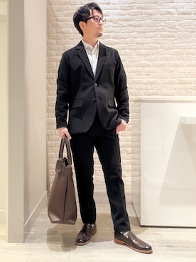 「ABAHOUSE GRAY（アバハウスグレイ）のアイテム」を使った、片山さん（メンズ・165cm）の春コーディネート