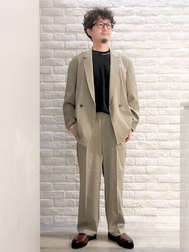 「ABAHOUSE GRAY（アバハウスグレイ）のアイテム」を使った、片山さん（メンズ・165cm）の夏コーディネート
