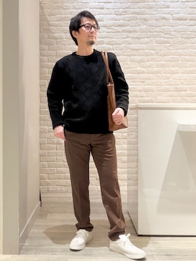 「ABAHOUSE GRAY（アバハウスグレイ）のアイテム」を使った、片山さん（メンズ・165cm）の冬コーディネート