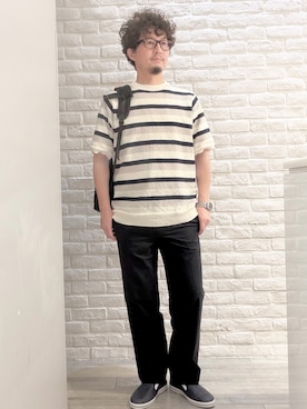 「ABAHOUSE GRAY（アバハウスグレイ）のアイテム」を使った、片山さん（メンズ・165cm）の夏コーディネート