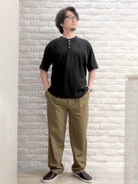 「ABAHOUSE GRAY（アバハウスグレイ）のアイテム」を使った、片山さん（メンズ・165cm）の夏コーディネート