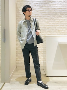 「アイテム（スラックス）」を使った、片山さん（メンズ・165cm・40代）の夏コーディネート