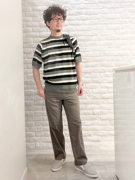 「ABAHOUSE GRAY（アバハウスグレイ）のアイテム」を使った、片山さん（メンズ・165cm）の夏コーディネート