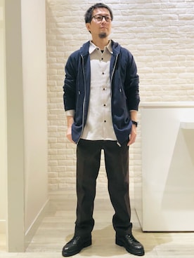 「ABAHOUSE GRAY（アバハウスグレイ）のアイテム（ブルゾン）」を使った、片山さん（メンズ・165cm）の秋コーディネート