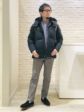 「アイテム（ダウンジャケット/コート）」を使った、片山さん（メンズ・165cm・40代）の冬コーディネート