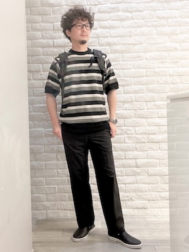 「ABAHOUSE GRAY（アバハウスグレイ）のアイテム」を使った、片山さん（メンズ・165cm）の夏コーディネート