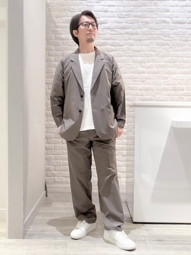 「ABAHOUSE GRAY（アバハウスグレイ）のアイテム」を使った、片山さん（メンズ・165cm）の夏コーディネート