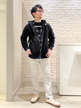 「ABAHOUSE（アバハウス）のアイテム」を使った、片山さん（メンズ・165cm）の春コーディネート