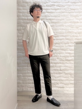 「ABAHOUSE GRAY（アバハウスグレイ）のアイテム」を使った、片山さん（メンズ・165cm）の夏コーディネート