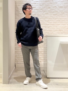 「ABAHOUSE GRAY（アバハウスグレイ）のアイテム」を使った、片山さん（メンズ・165cm）の冬コーディネート