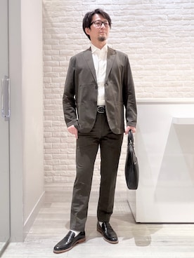 「ABAHOUSE GRAY（アバハウスグレイ）のアイテム」を使った、片山さん（メンズ・165cm）の春コーディネート
